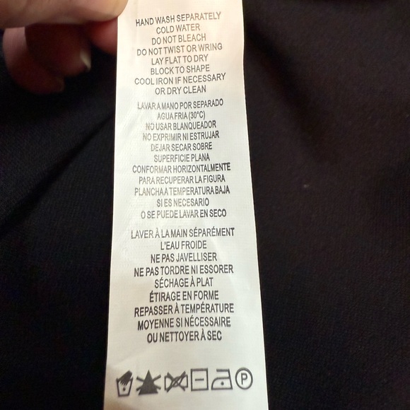 Kensie Black and Beige Striped Peplum Dress, size L - Picture 9 of 9